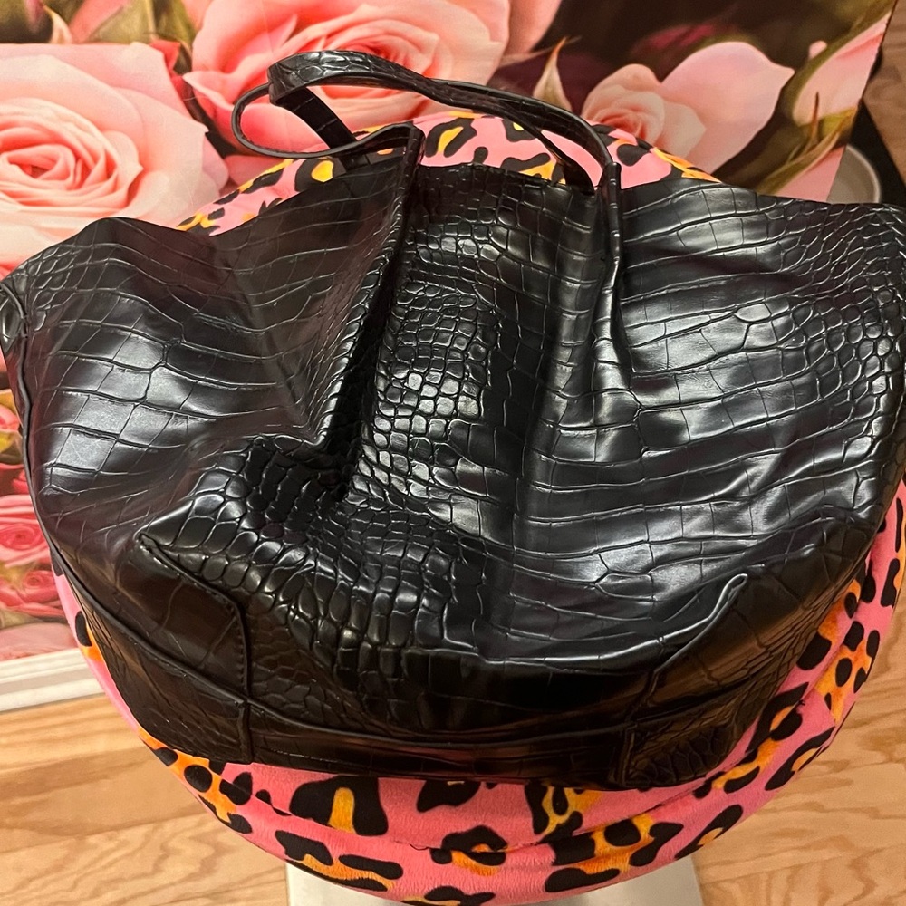 Mango faux leather tote bag